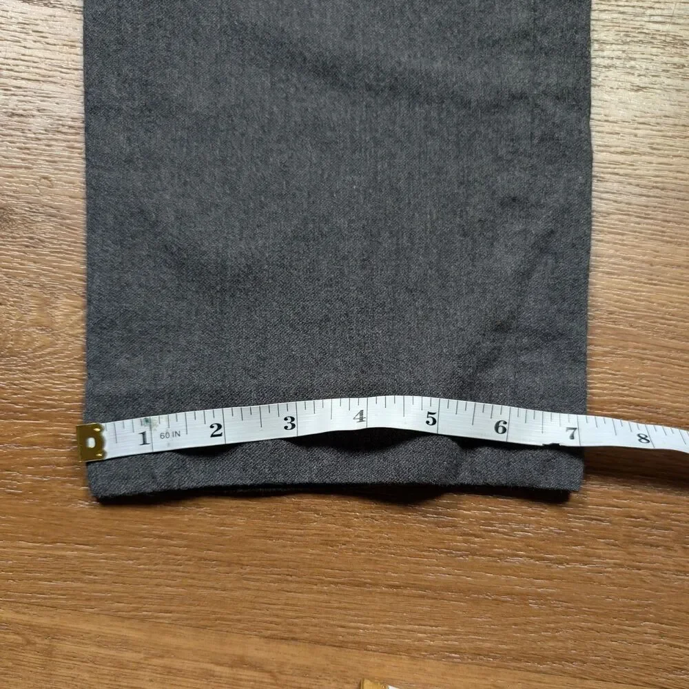 J.Crew Ludlow Dress Pants Mens 34x30(27) Gray Slim Fit Moon British Wool Blend